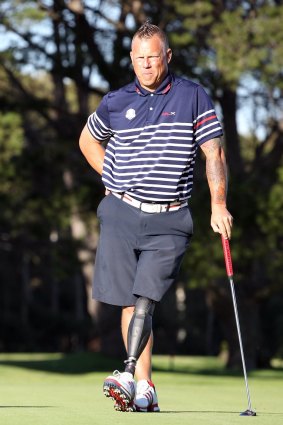 Kenny Bontz preparing for the Australian All Abilities Championship at the Australian Golf Club.