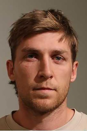 The mugshot of former Hawthorn vice captain Dylan Moore after his arrest.