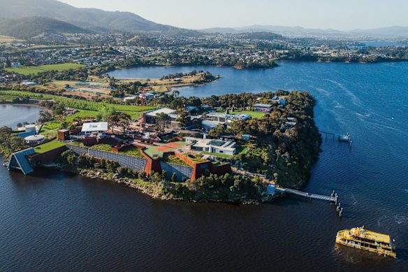 Mona, in Hobart, also encourages visitors to download its app for information about the artworks.