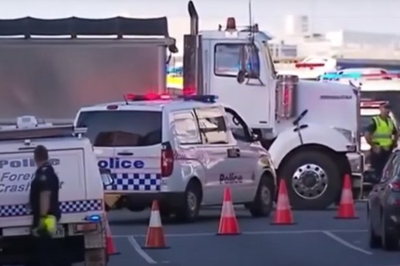 The scene on Bowen Bridge Road after  Carolyn Lister’s death.