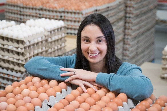 Happier times: Egg farmer Danyel Cucinotta.