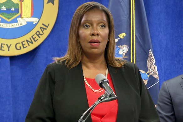 New York Attorney-General Letitia James.