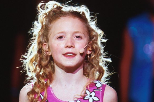 Nikki Webster during a dress rehearsal for the Sydney Olympics opening ceremony.