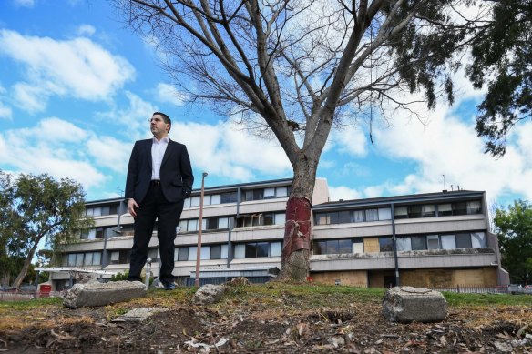 Hume mayor Joseph Haweil at Banksia Gardens public housing estate, Broadmeadows. 