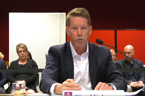 Affinity Education chief executive Tim Hickey told the hearing his base salary was $625,000.
