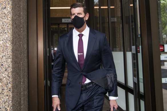 Ben Roberts-Smith leaving the Federal Court in Sydney earlier this month.