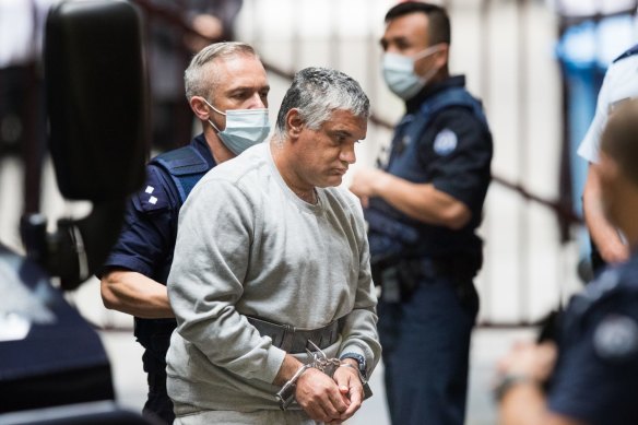 Truck driver Mohinder Singh, pictured outside court, was jailed over the Eastern freeway crash.