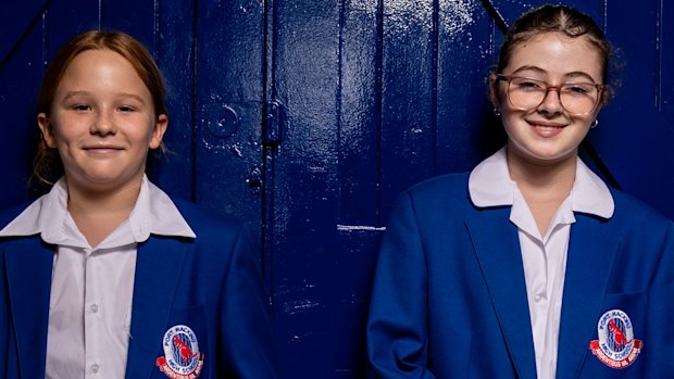 Port Hacking High School year 7 students Willow Middleton and Luca Barnsley are in their own extension class this year.