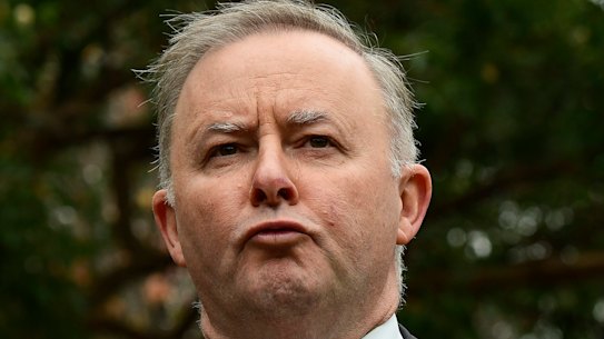 Anthony Albanese pictured on Saturday.