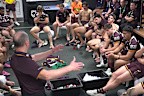 Michael Maguire sprays his side after the loss to the Dragons.