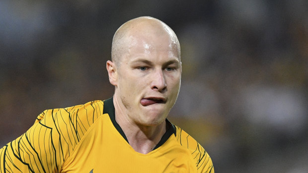 Injury cloud: Aaron Mooy has been selected for the Asian Cup despite his knee injury.