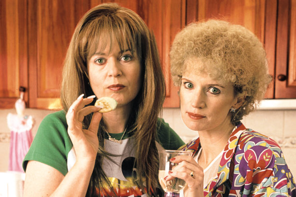 Gina Riley, left, and Jane Turner in Kath & Kim, which remains one of the most successful Australian comedy franchises ever made.