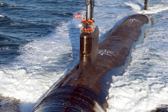 The US Virginia-class, nuclear-powered submarine.