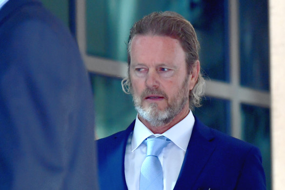 Actor Craig McLachlan arrives at court in November last year.