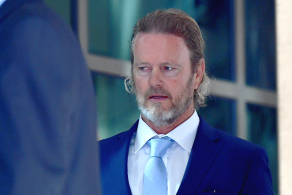 Actor Craig McLachlan arrives at court on Monday.