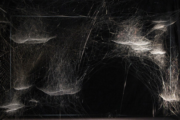 At-tent(s)ion web by Tomás Saraceno as part of the Oceans of Air exhibition.