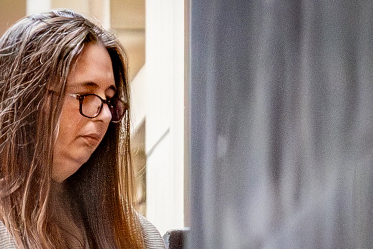 Erin⁤ Patterson leaving court in April.