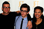 (L-R) Mark Salling, Kevin McHale and Naya Rivera.
