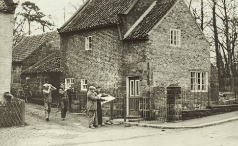 Cooks’ Cottage in Yorkshire, England,  just before it was dismantled and packed in 1934. 