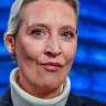 AfD leader Alice Weidel takes part in a televised discussion in Germany last Sunday.