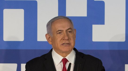 Israeli Prime Minister Benjamin Netanyahu addresses the country after charges laid.