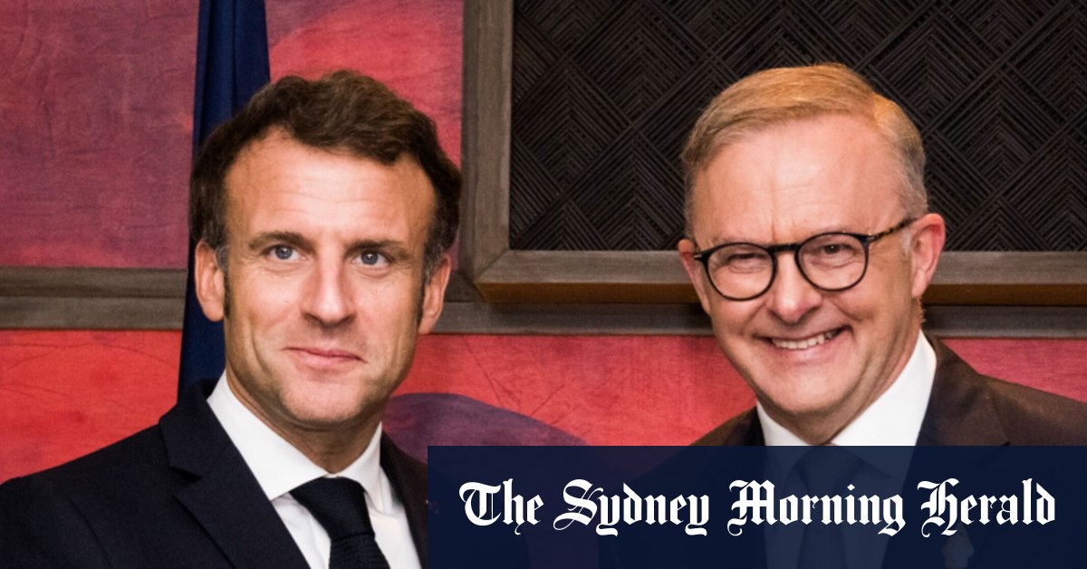 Emmanuel Macron a fustigé Scott Morrison pour s’être engagé dans une « confrontation nucléaire » avec la Chine