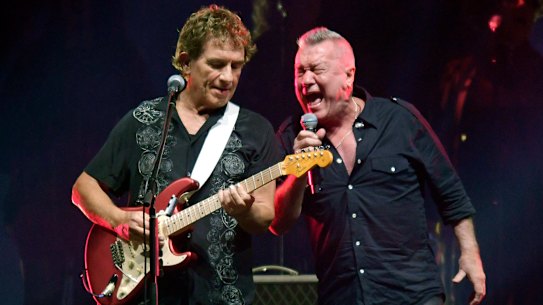 Ian Moss and Jimmy Barnes perform with Cold Chisel at Flemington Racecourse last Friday, as the club pushes to have more music and events.