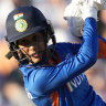 Jemimah Rodrigues batting for India against Australia at the Commonwealth Games this year.