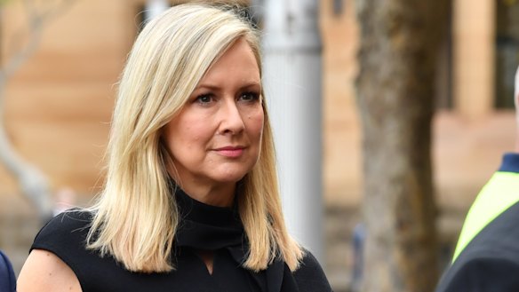 Melissa Doyle arrives at the funeral. 