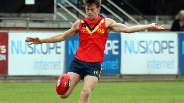 Kaine Baldwin in action for South Australia.
