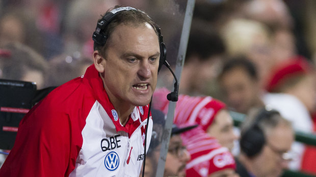 John Longmire will break Paul Roos' record for the most games coached at the Swans this week.
