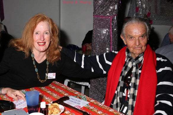 Steve Ostrow and obituary author Mary-Elizabeth Cockcroft.