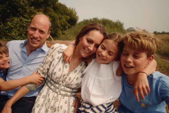 Prince William and Princess Catherine and their children.