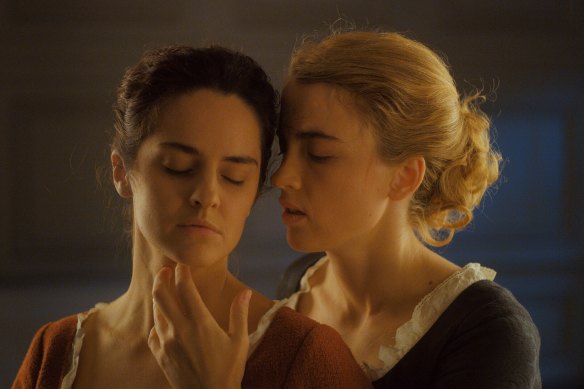 Noemie Merlant and Adele Haenel in Portrait of a Lady on Fire.