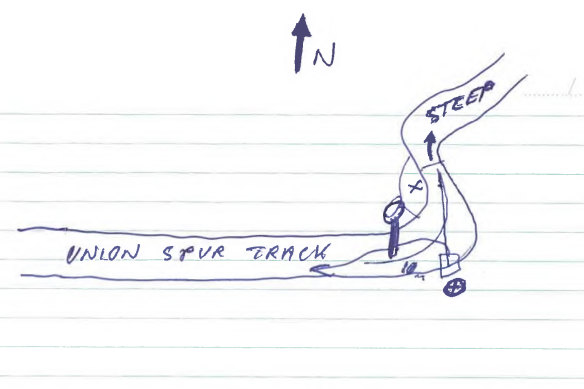 Lynn says he drew a map of the Union Spur Track site to help guide police to the burnt remains of Russell Hill and Carol Clay.