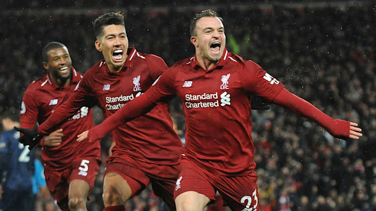 Decisive: Xherdan Shaqiri's (right) imapct from the bench was almost immediate in the crucial victory.