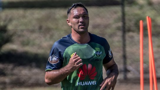 Raiders winger Jordan Rapana is back from a shoulder reconstruction - nine weeks ahead of schedule.