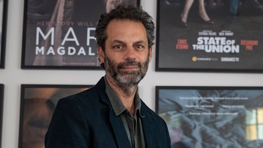 Emile Sherman in the boardroom of See-Saw Pictures in Sydney’s Paddington. 