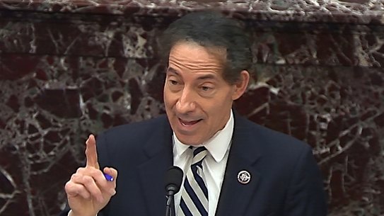 Jamie Raskin, the Democrats’ lead impeachment manager, said that senators would only have themselves to blame if Trump incites violence in the future. 