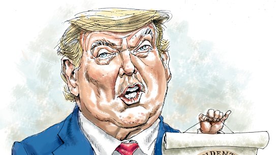 Not going quietly: Donald Trump.