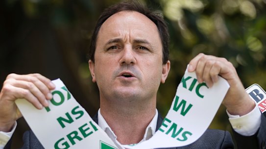 Not happy: MP Jeremy Buckingham has quit the NSW Greens Party. 