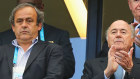 Former UEFA president Michel Platini (left) and former FIFA president Sepp Blatter (right), pictured in 2014.