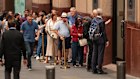 People queueing to enter ABC Bullion in Sydney’s Martin Place.