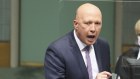 Defamed: Peter Dutton in Parliament on Tuesday.