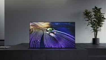 Sony’s A90J is one of two 2021 sets featuring an OLED panel with LCD-like brightness.