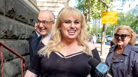 Rebel Wilson outside the Victorian Court of Appeal last year.