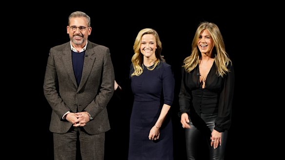 Steve Carell, Reese Witherspoon and Jennifer Aniston will star in The Morning Show for Apple. 