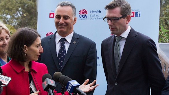 The Member for Drummoyne, John Sidoti (centre) wants strata committees to have to opt in to allow Airbnb in buildings