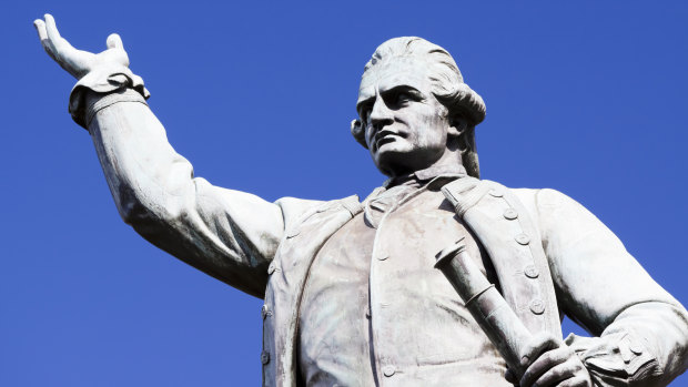 The statue of Captain James Cook in Hyde Park was created by sculptor Thomas Woolner in 1879. 