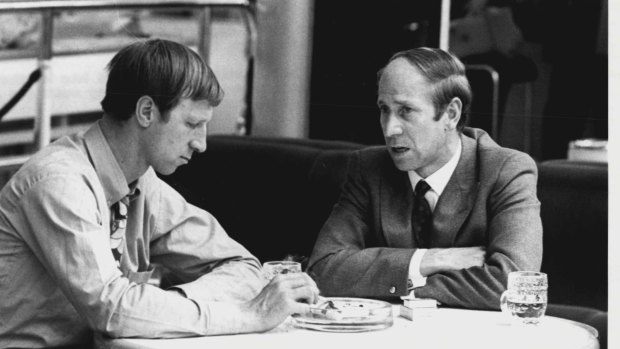 Jack Charlton (left) and his brother Bobby at Heathrow waiting to fly to the Mexico World Cup in 1970.